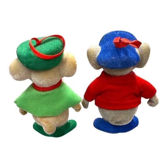 Disney The Rescuers Miss Bianca & Bernard Mouse Christmas Ornaments Vintage Lot - Picture 2 of 7